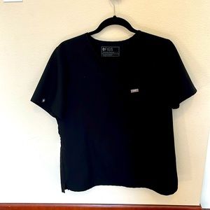 Women’s large Catarina one pocket scrub top in black